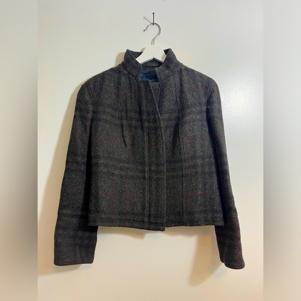 Burberry Plaid Wool Jacket